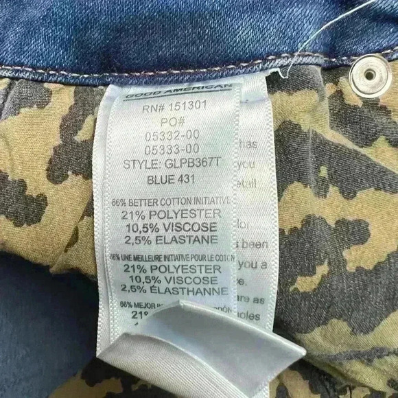 𝅺GOOD American Good Legs Zebra Pockets Size 00/ 24 - Picture 8 of 9